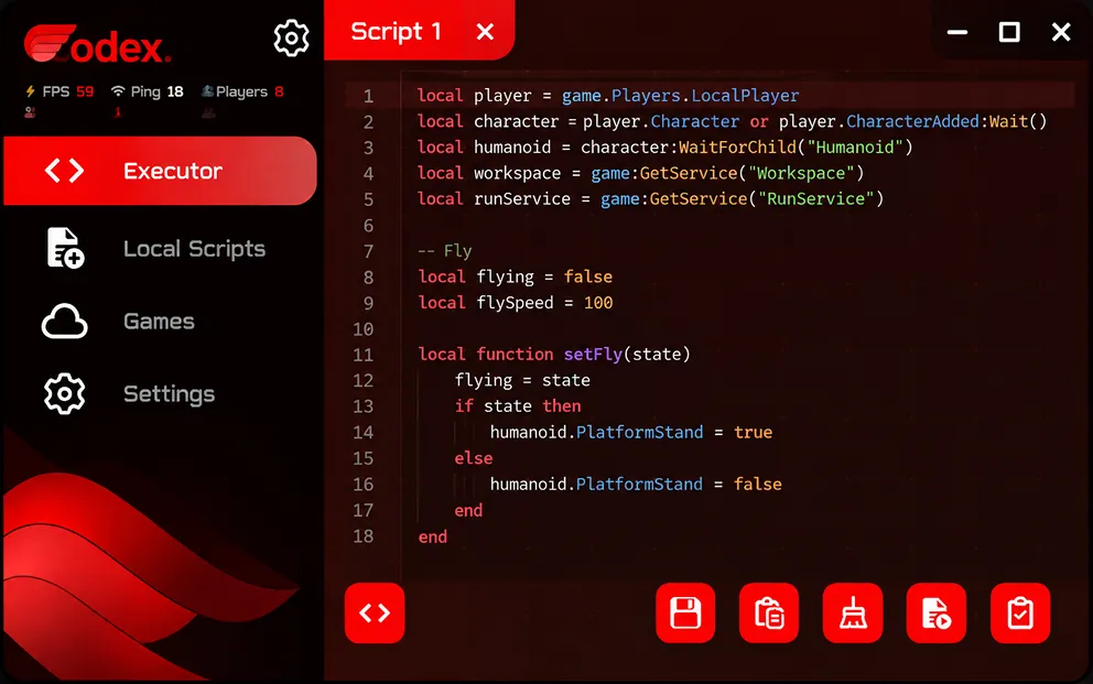 Codex Executor screenshot
